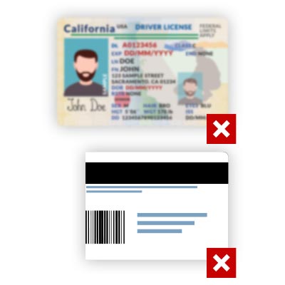 BLURRED AND CROPPED ID - NOT ACCEPTED